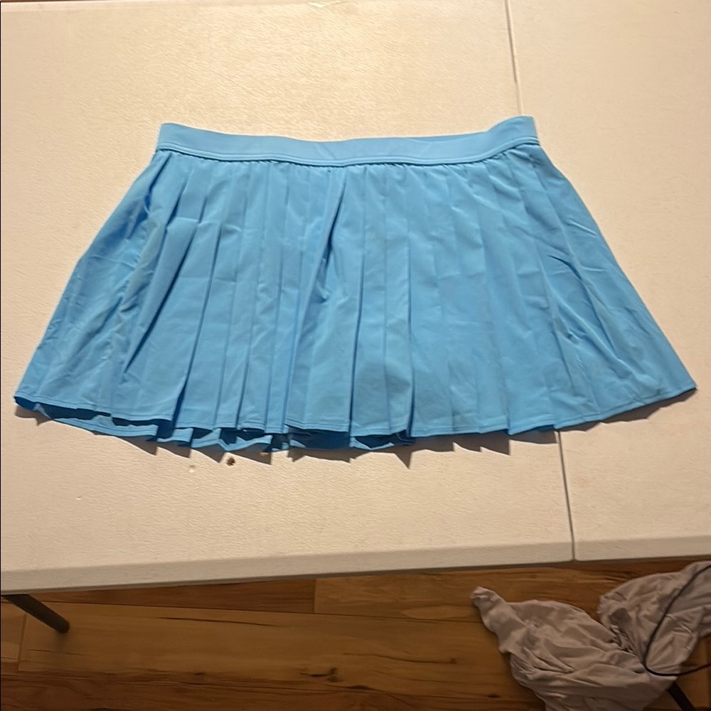 Blue Pleated Women's Tennis Skirt